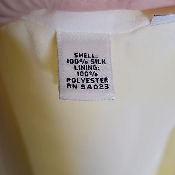 Banana Republic SILK Yellow and White Fit and Flare dress with pockets 6 - Picture 6 of 8